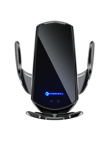 FORCELL support avec charge a induction automatique + adapt. magnétique HS1 Qi 15W noir