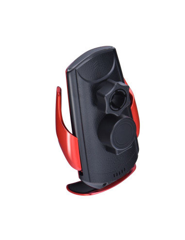 FORCELL support avec charge a induction automatique + adapt. magnétique HS1 Qi 15W rouge
