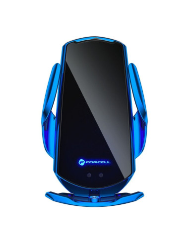 FORCELL support avec charge a induction automatique + adapt. magnétique HS1 Qi 15W bleu