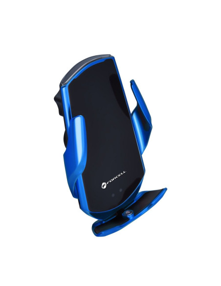 FORCELL support avec charge a induction automatique + adapt. magnétique HS1 Qi 15W bleu