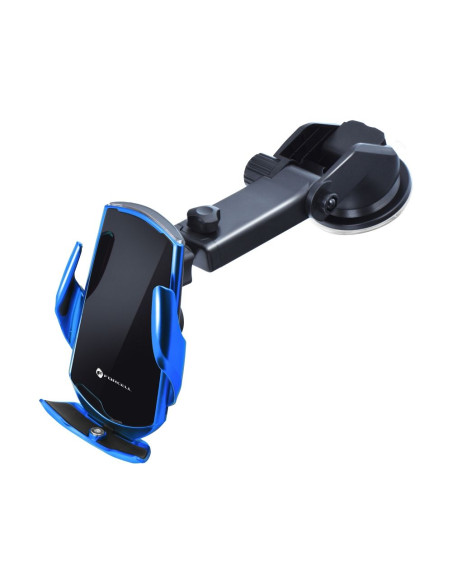 FORCELL support avec charge a induction automatique + adapt. magnétique HS1 Qi 15W bleu