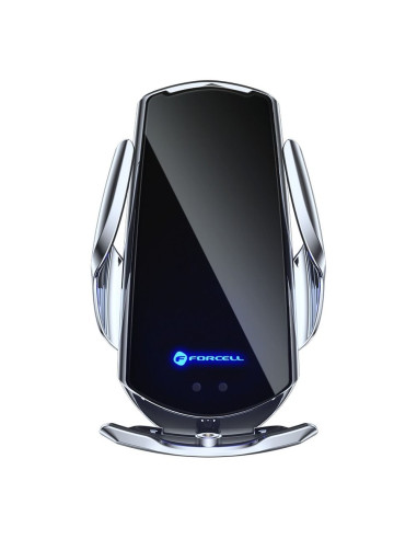 FORCELL support avec charge a induction automatique + adapt. magnétique HS1 Qi 15W argent