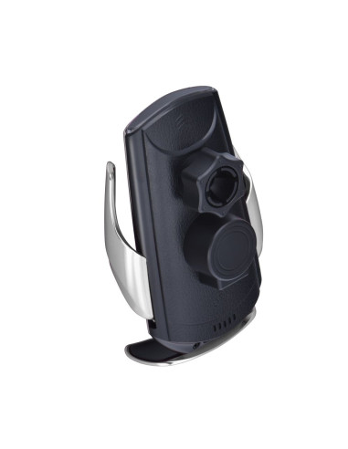 FORCELL support avec charge a induction automatique + adapt. magnétique HS1 Qi 15W argent