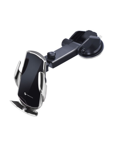 FORCELL support avec charge a induction automatique + adapt. magnétique HS1 Qi 15W argent