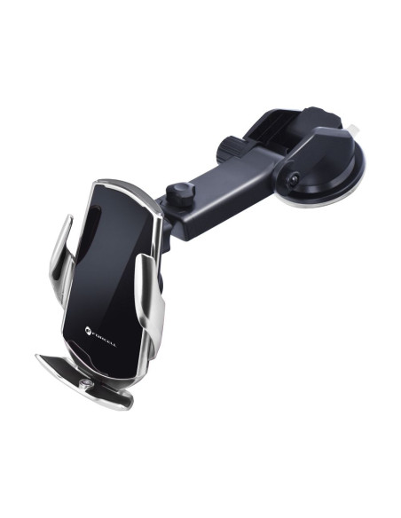 FORCELL support avec charge a induction automatique + adapt. magnétique HS1 Qi 15W argent