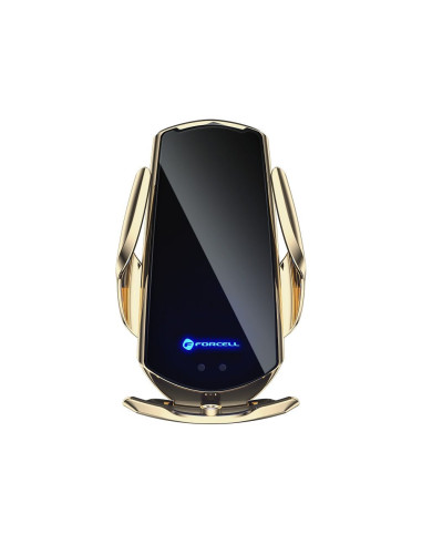 FORCELL support avec charge inductive automatique + adapt. magnétique HS1 Qi 15W or
