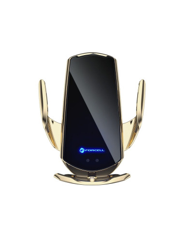 FORCELL support avec charge inductive automatique + adapt. magnétique HS1 Qi 15W or