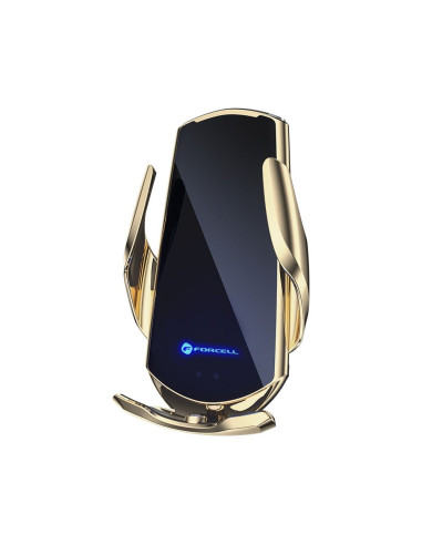 FORCELL support avec charge inductive automatique + adapt. magnétique HS1 Qi 15W or