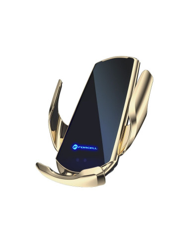 FORCELL support avec charge inductive automatique + adapt. magnétique HS1 Qi 15W or