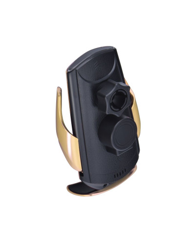 FORCELL support avec charge inductive automatique + adapt. magnétique HS1 Qi 15W or
