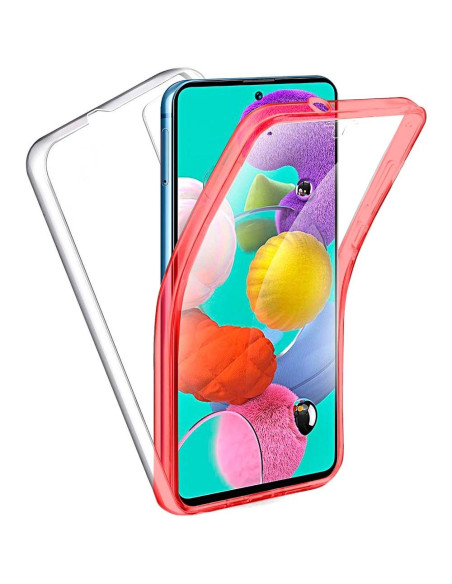 Coque 360 Full Cover PC + TPU pour SAMSUNG S21 ROUGE