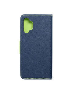 Etui Fancy Book pour SAMSUNG A32 5G bleu marine / lime 2