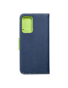 Etui Fancy Book pour SAMSUNG A52 LTE / A52 5G / A52S bleu marine / lime 2