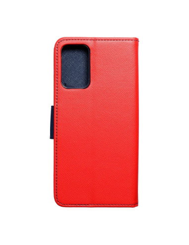 Etui Fancy Book pour SAMSUNG A72 LTE ( 4G ) rouge / bleu marine