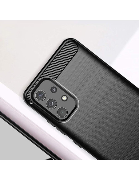 COQUE FORCELL- CARBON pour SAMSUNG Galaxy A32 5G NOIR