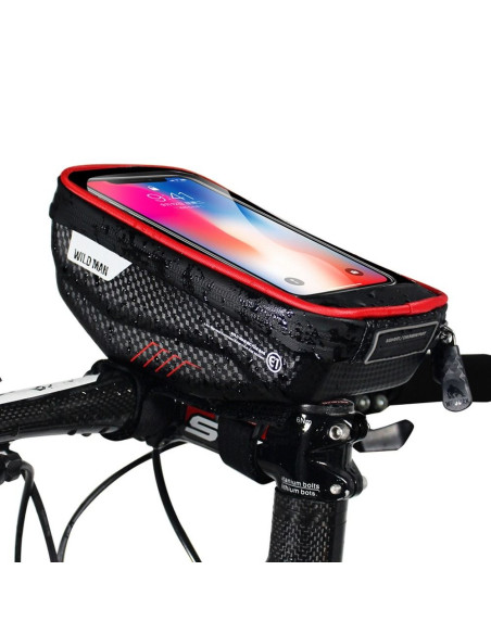 Support vélo / sacoche sur guidon a fermeture éclaire WILDMAN E1 1L 4" - 7"