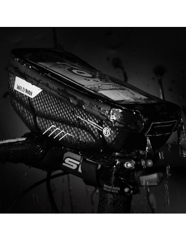 Support vélo / sacoche sur guidon a fermeture éclaire WILDMAN E1 1L 4" - 7"