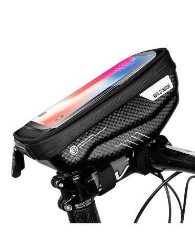 Support vélo / sacoche sur guidon a fermeture éclaire WILDMAN E1 1L 4" - 7"