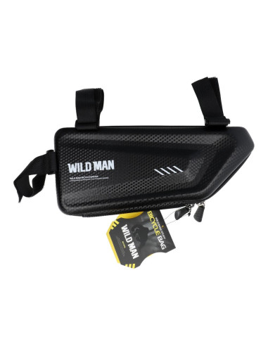 Support sur vélo / sacoche triangulaire sous le cadre avec fermeture éclaire WILDMAN E4 1.5L 4 "- 7"