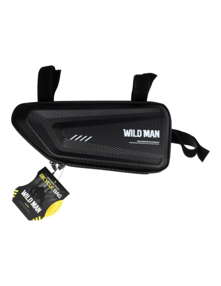 Support sur vélo / sacoche triangulaire sous le cadre avec fermeture éclaire WILDMAN E4 1.5L 4 "- 7"