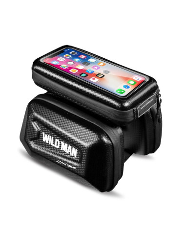 Support vélo / sacoche avec fermeture éclaire WILDMAN E6S 1,2L 4 "- 7"