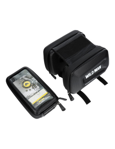 Support vélo / sacoche avec fermeture éclaire WILDMAN E6S 1,2L 4 "- 7"