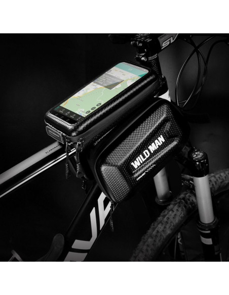 Support vélo / sacoche avec fermeture éclaire WILDMAN E6S 1,2L 4 "- 7"