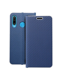 Etui LUNA Carbon pour HUAWEI P30 Lite blue