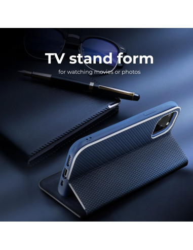 Etui LUNA Carbon pour SAMSUNG A52 5G / A52 LTE ( 4G ) / A52s 5G blue