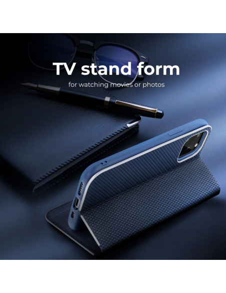 Etui LUNA Carbon pour SAMSUNG A52 5G / A52 LTE ( 4G ) / A52s 5G blue