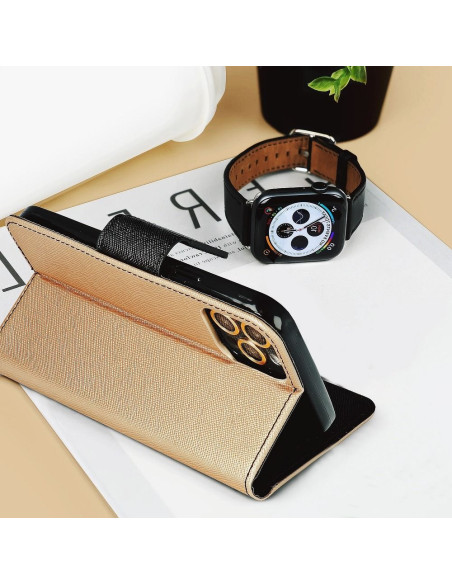 Etui Fancy Book XIAOMI Redmi 9A or/ noir