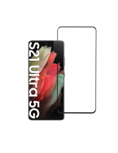 VERRE TREMPE Blue Star 5D - SAM Galaxy S21 Ultra (full glue/petite taille) NOIR