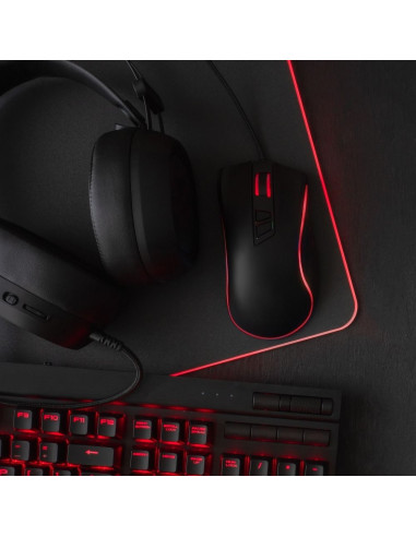 Tapis de souris et souris pour joueurs 800x300x3mm / noir / LED RGB 10 modes