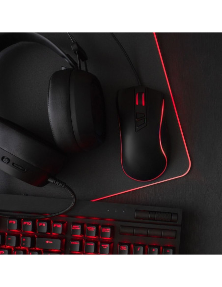 Tapis de souris et souris pour joueurs 800x300x3mm / noir / LED RGB 10 modes