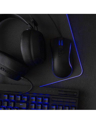 Tapis de souris et souris pour joueurs 800x300x3mm / noir / LED RGB 10 modes