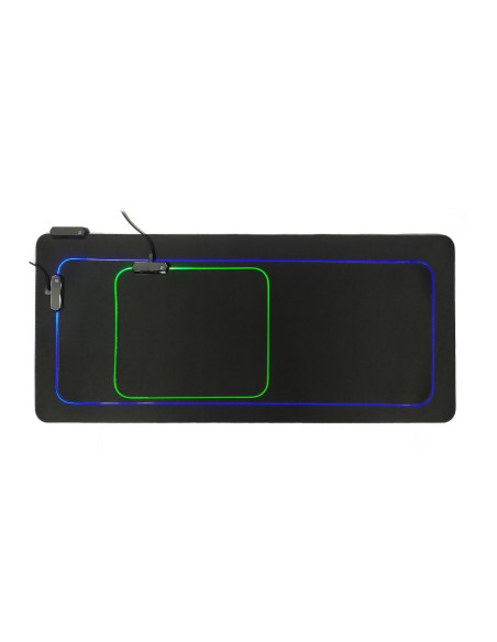 Tapis de souris et souris pour joueurs 800x300x3mm / noir / LED RGB 10 modes