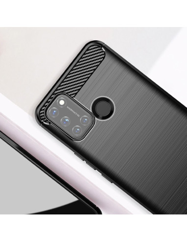 COQUE FORCELL - CARBON pour OPPO A53 2020 NOIR