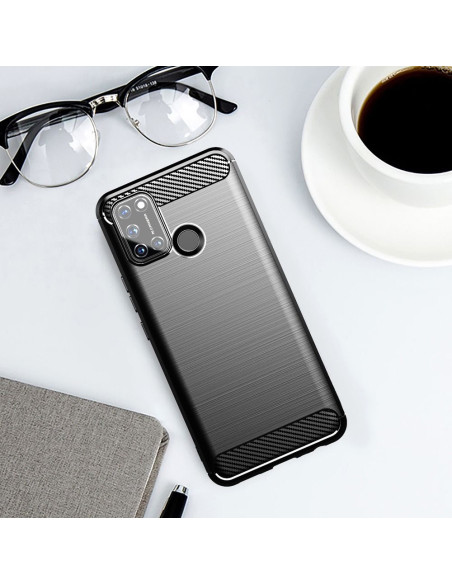 COQUE FORCELL - CARBON pour OPPO A53 2020 NOIR