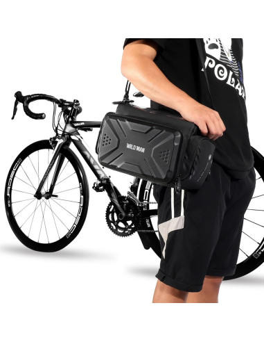 Support vélo / sacoche avec protege guidon a fermeture éclaire WILDMAN GS6 4L 4" - 7"