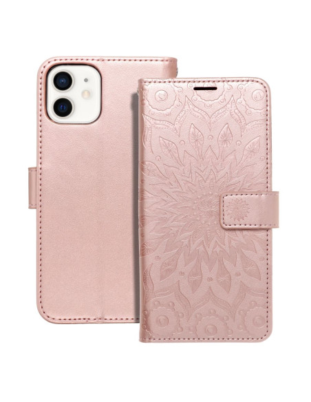 Etui MEZZO Book pour IPHONE 12 / 12 PRO mandala or rose