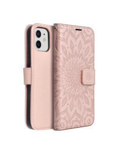 Etui MEZZO Book pour IPHONE 12 / 12 PRO mandala or rose 2