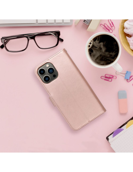 Etui MEZZO Book pour IPHONE 12 / 12 PRO mandala or rose