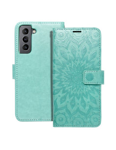 Etui MEZZO Book pour SAMSUNG S21 mandala vert
