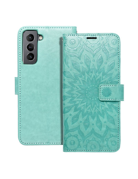 Etui MEZZO Book pour SAMSUNG S21 mandala vert