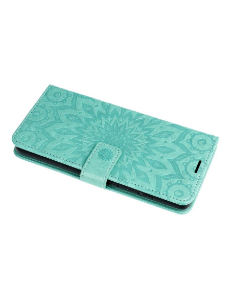 Etui MEZZO Book pour SAMSUNG S21 mandala vert