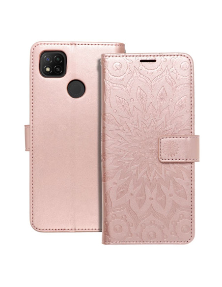 Etui MEZZO Book pour XIAOMI Redmi 9C / 9C NFC mandala or-rose
