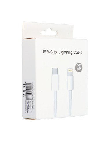 Cable Type C pour iPhone Lightning 8-pin Power Delivery PD20W 3A C291 blanc 1m BOX
