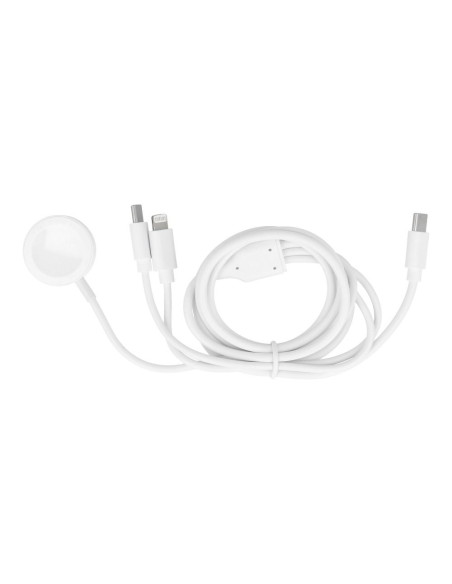 Cable Type C 3en1 pour iPhone Lightning 8-pin + Type C 2A + Apple Watch 3W 1A C3169 blanc