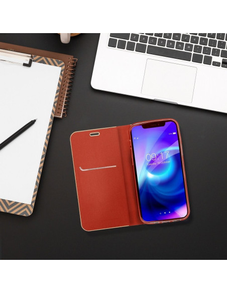 Etui Luna Book pour XIAOMI Redmi NOTE 10 Pro rouge