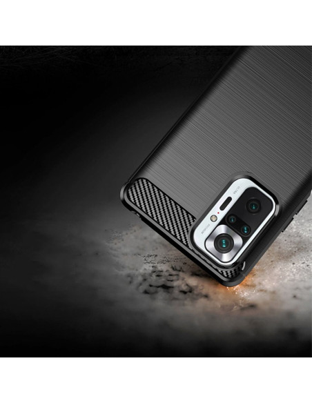 COQUE FORCELL - CARBON pour XIAOMI Redmi Note 10 Pro / Redmi Note 10 Pro Max NOIR
